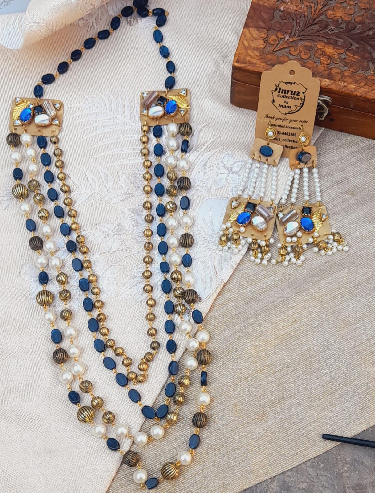 Handcrafted Antique Long Mala with Rani Jhumkas β Timeless Elegance (IR237)