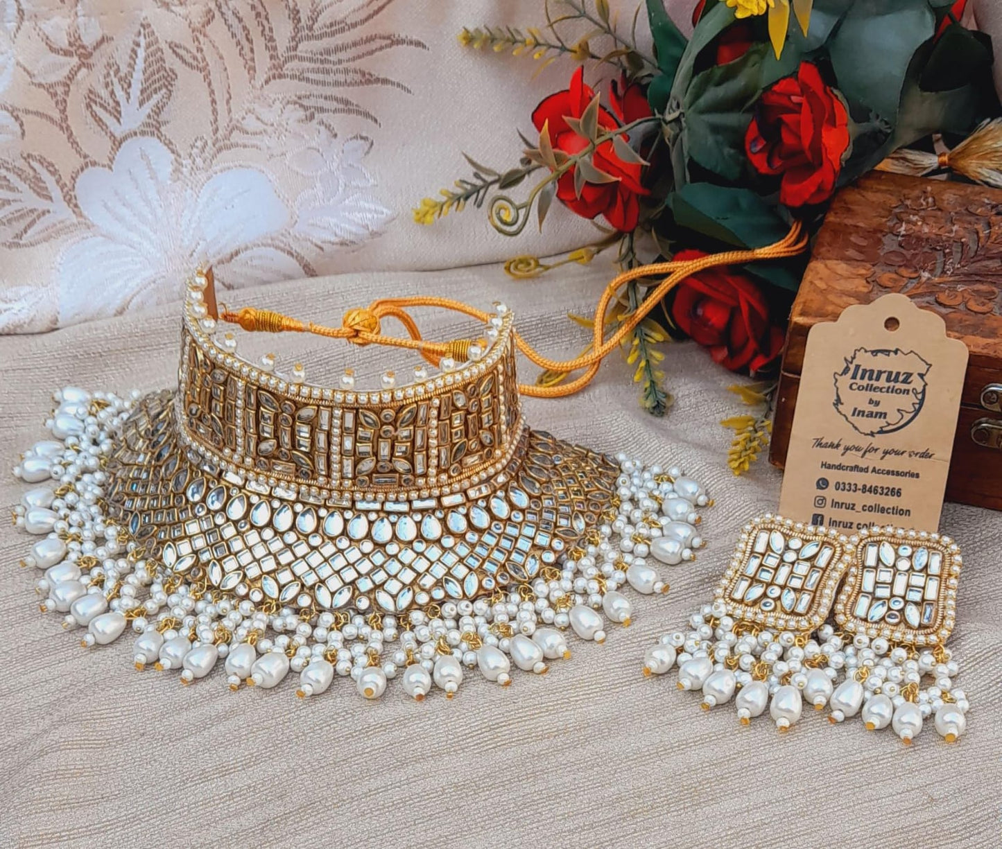 Bridal Double-Layer Kundan Choker Set β Perfect for Divine Events (IR236)