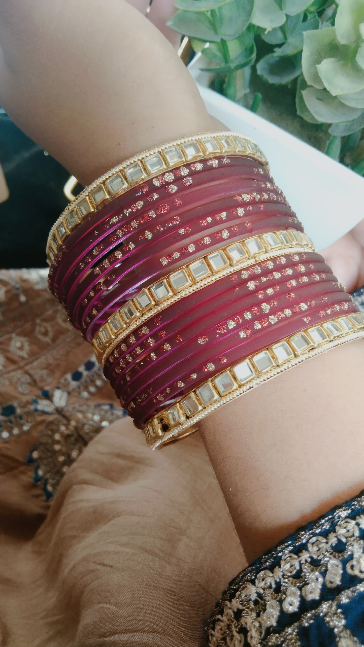 Festive Kundan Bangles – Elegant Traditional Choori for Eid & Weddings IR246